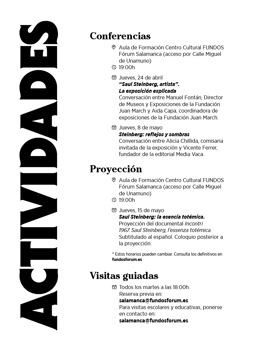 Folleto Saul Steinberg-Salamanca-Actividades